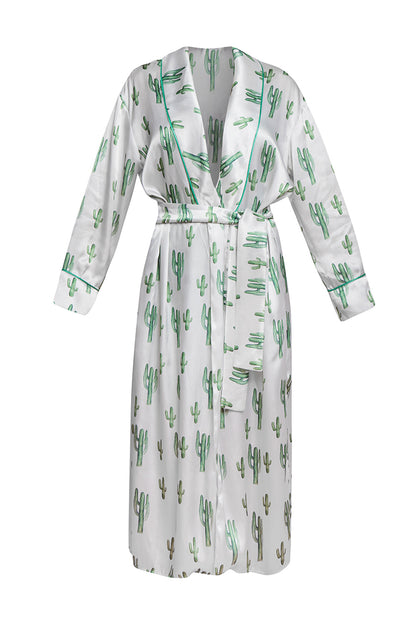 Cactus print beach kimono